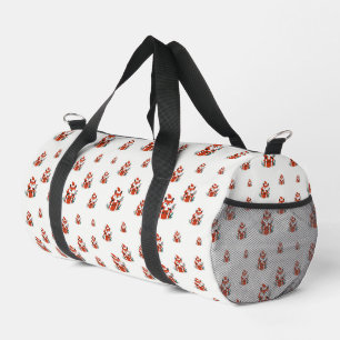 Christmas pattern - Cute red fox seamless pattern Duffle Bag