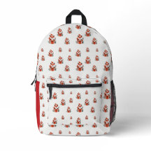 Christmas pattern - Cute red fox seamless pattern