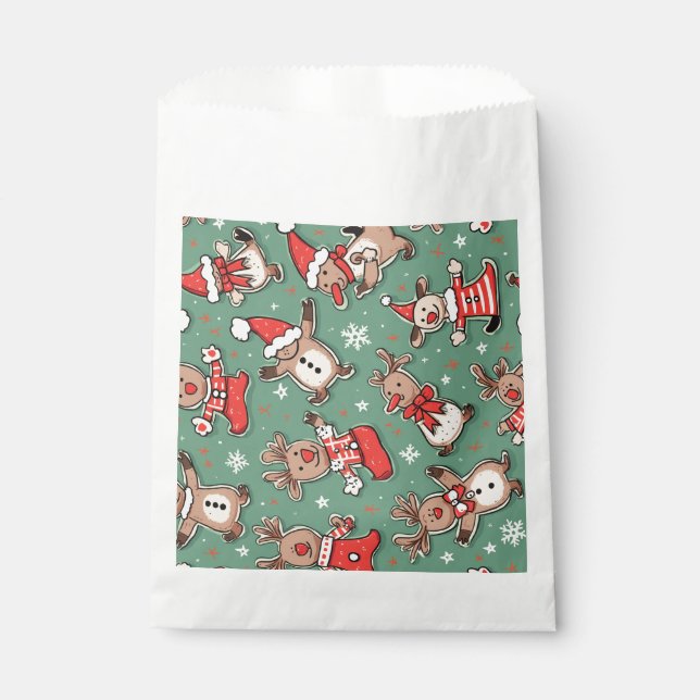 Christmas Pattern Envelope Favour Bags (Front)