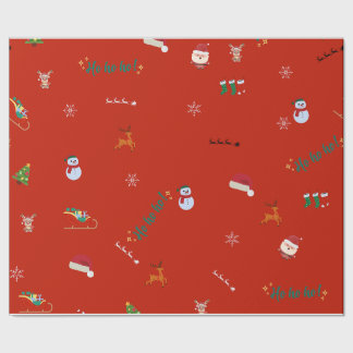 Christmas pattern HO! HO! HO! Wrapping Paper