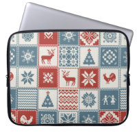 Christmas pattern in patchwork style. Traditional 