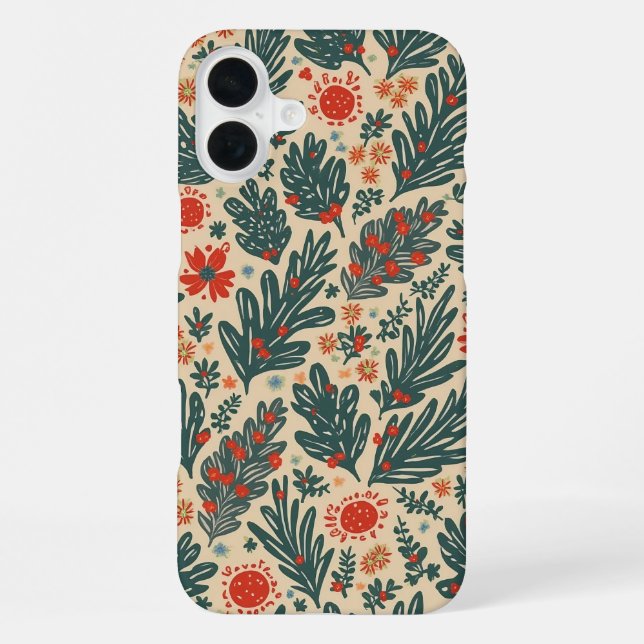 Christmas pattern iphone 16 case (Back)