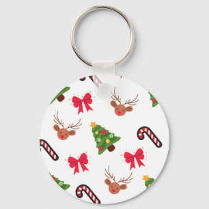 Christmas pattern key ring