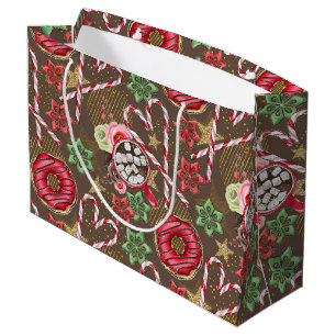 Christmas Pattern  Large Gift Bag