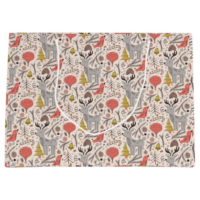 Christmas pattern  large gift bag (Front)