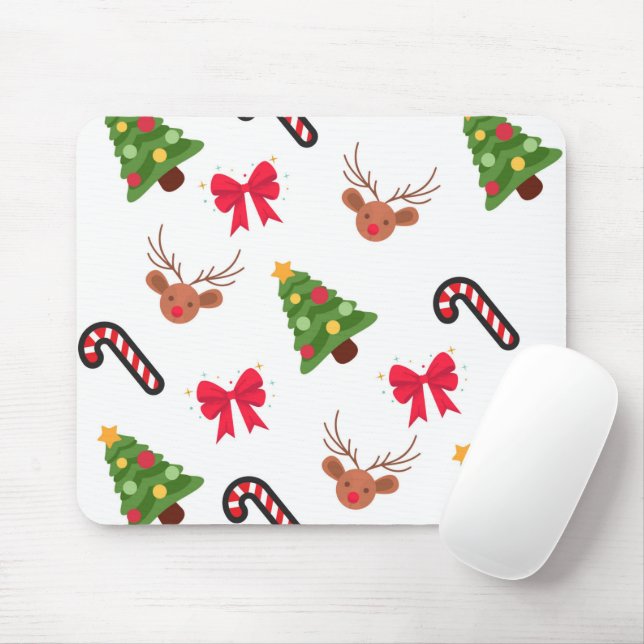 Christmas pattern mouse mat (With Mouse)