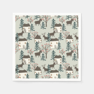 Christmas pattern paper napkins