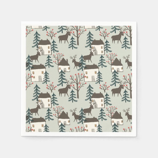 Christmas pattern paper napkins (Front)