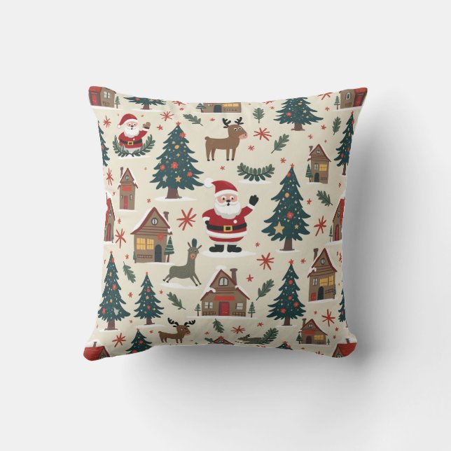 christmas pattern pillow cushion (Back)