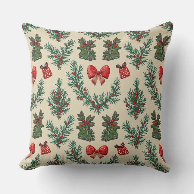 Christmas pattern pillow cushion (Front)