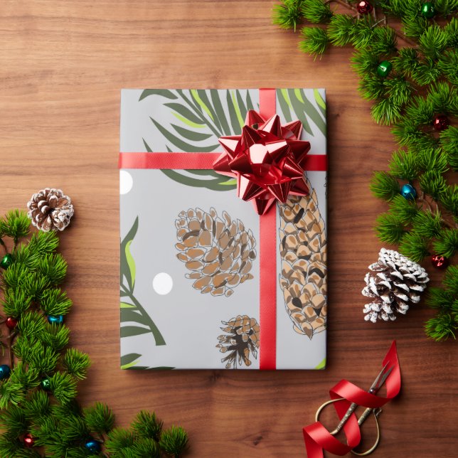 Christmas Pattern, Pine Snow 10 Wrapping Paper (Holiday Gift)