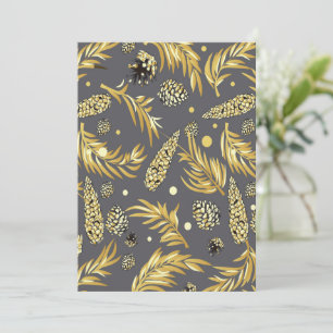 Christmas Pattern, Pine Snow 2 Thank You Card