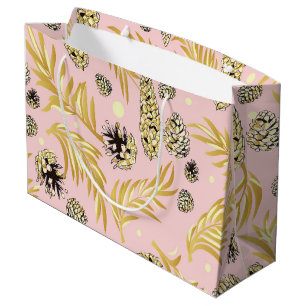 Christmas Pattern, Pine Snow 4 Large Gift Bag