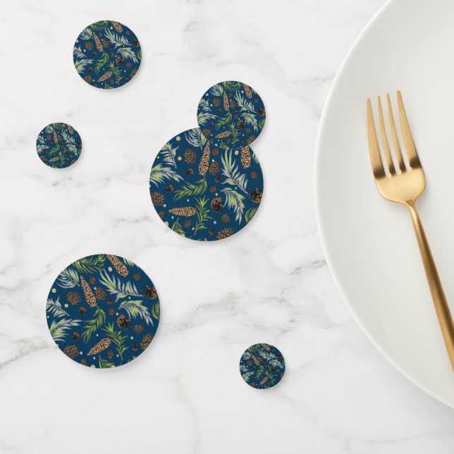 Christmas Pattern, Pine Snow 9 Confetti (Group)