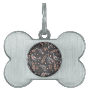 Christmas Pattern, Pine Snow Pet ID Tag