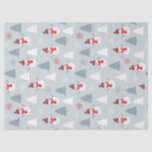Christmas Pattern Snowman & Winter Trees Tissue Paper<br><div class="desc">Cute Christmas pattern with Christmas snowman Christmas trees and snowflakes,  cool winter pattern</div>