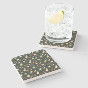 Christmas pattern stone coaster