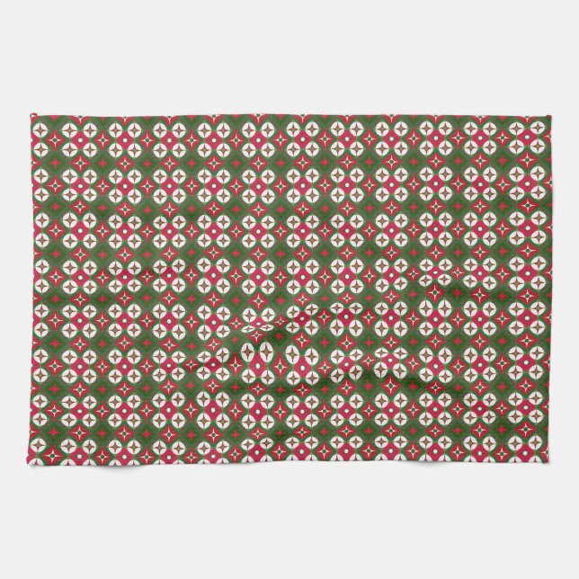 Christmas Pattern  Tea Towel (Horizontal)