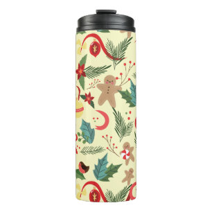 Christmas Pattern Thermal Tumbler