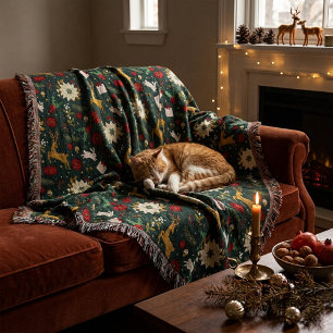 Christmas pattern throw blanket
