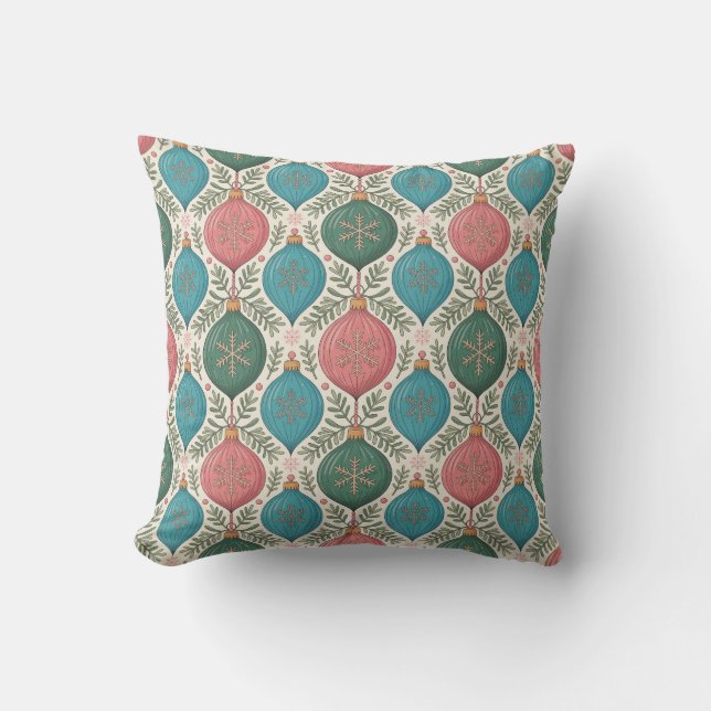 Christmas Pattern Throw Pillow (Front)