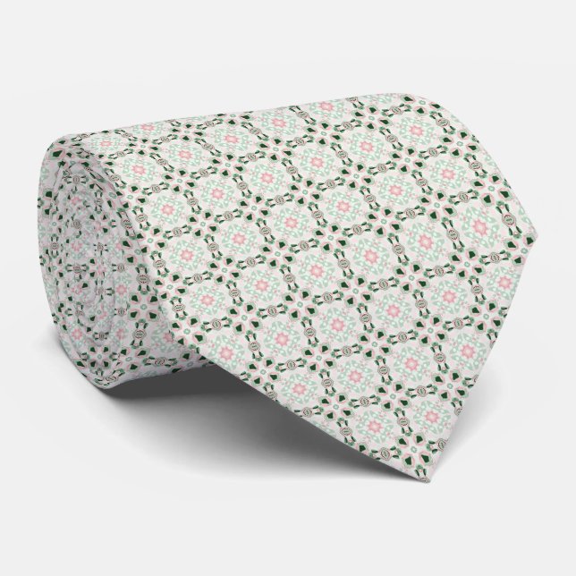 Christmas Pattern Tie (Rolled)