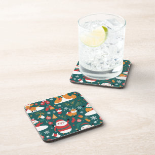 Christmas pattern to tile coaster