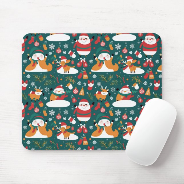 Christmas pattern to tile mouse mat (With Mouse)