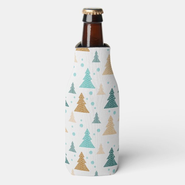 Christmas Pattern tree Bottle Cooler (Bottle Front)