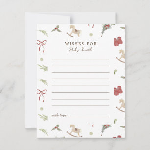 Christmas Pattern Wishes For Baby Card