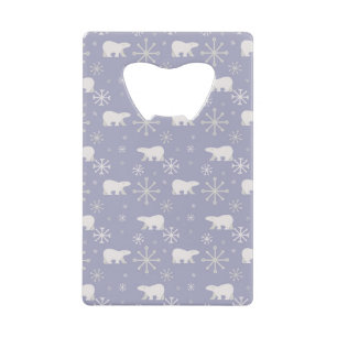 Christmas pattern with polar bears and snowflakes