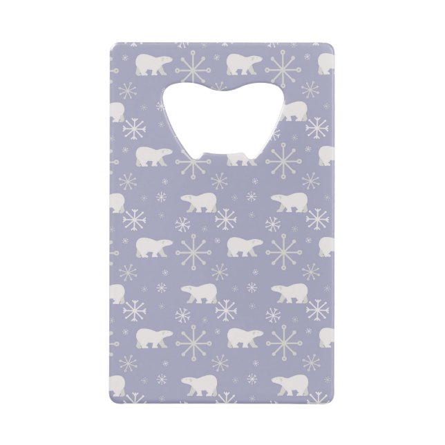 Christmas pattern with polar bears and snowflakes (Front)