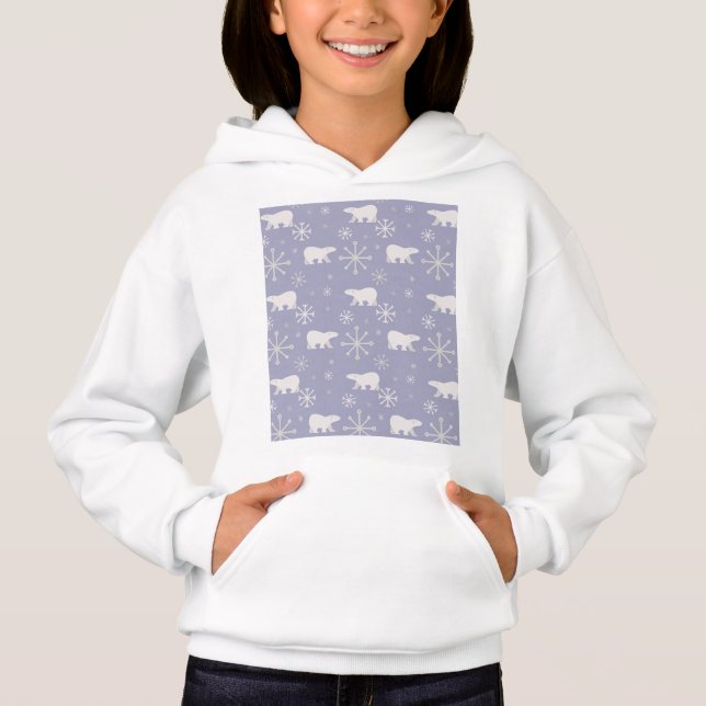 Christmas pattern with polar bears and snowflakes (Front)