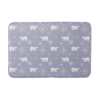 Christmas pattern with polar bears and snowflakes