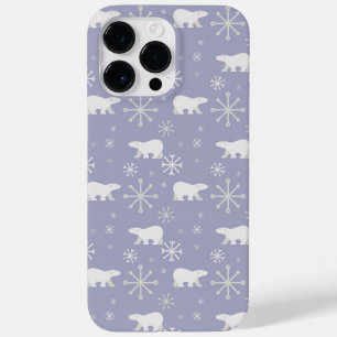 Christmas pattern with polar bears and snowflakes Case-Mate iPhone 14 pro max case