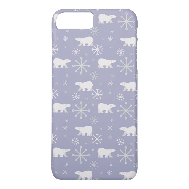 Christmas pattern with polar bears and snowflakes Case-Mate iPhone case (Back)
