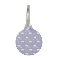 Christmas pattern with polar bears and snowflakes