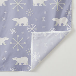 Christmas pattern with polar bears and snowflakes tapestry