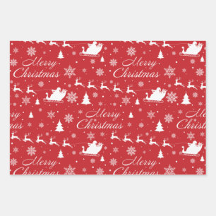 Christmas pattern wrapping paper sheet