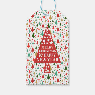 Christmas Patterns - christmas tree Gift Tags