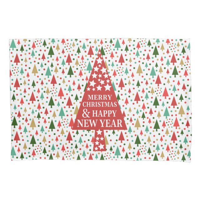 Christmas Patterns - christmas tree Pillowcase (Front)