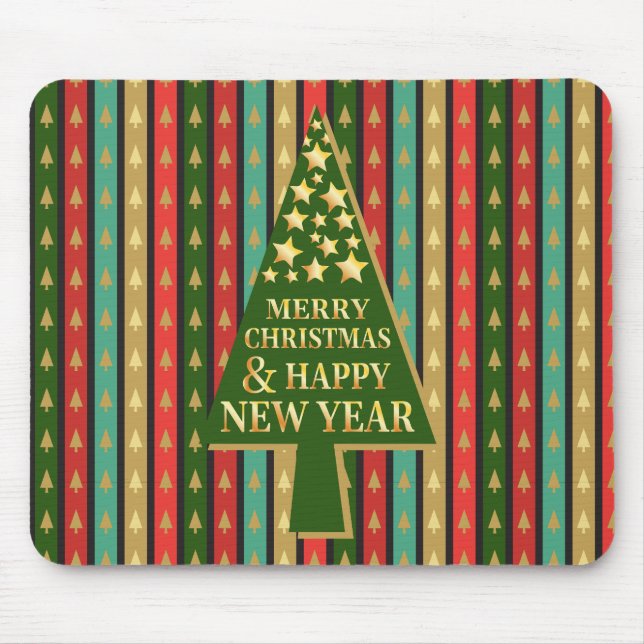 Christmas Patterns - Elegant and Chic tree design  Mouse Mat (Front)