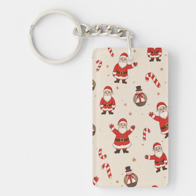christmas patterns key ring (Front)