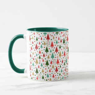 Christmas Patterns - landscape of colourful trees Mug