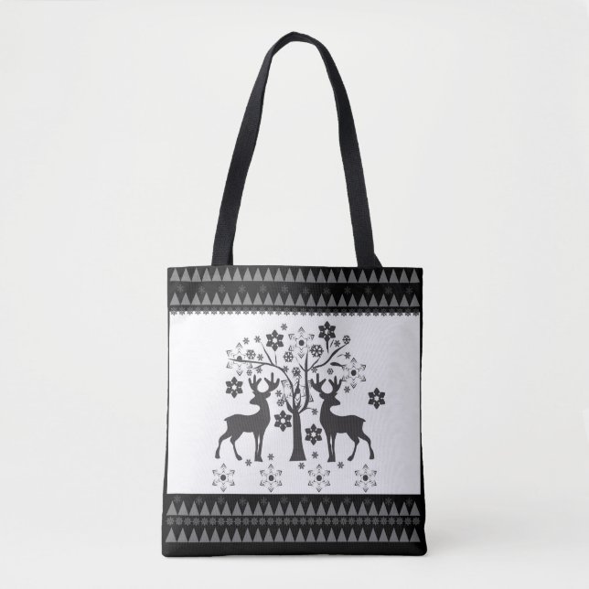 Christmas patterns tote bag (Front)
