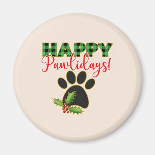 Christmas Pawliday Happy Holiday for Dog Lover Magnet