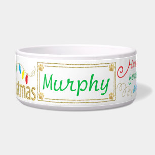 Christmas Paws Pet Bowl Furry Little Xmas