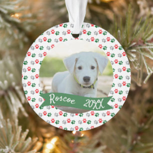 Christmas Paws Pet Photo Ornament