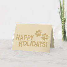 Christmas Paws Vintage Gold