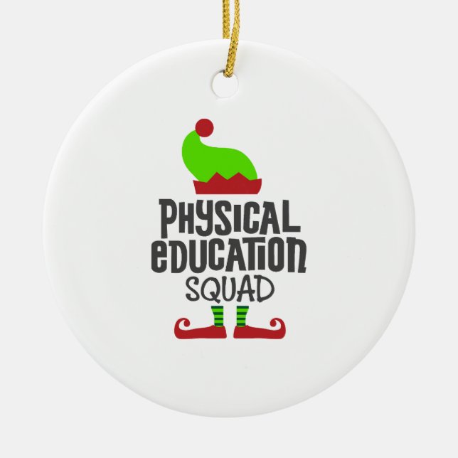 Christmas PE Teacher-physical education Ceramic Tree Decoration (Front)